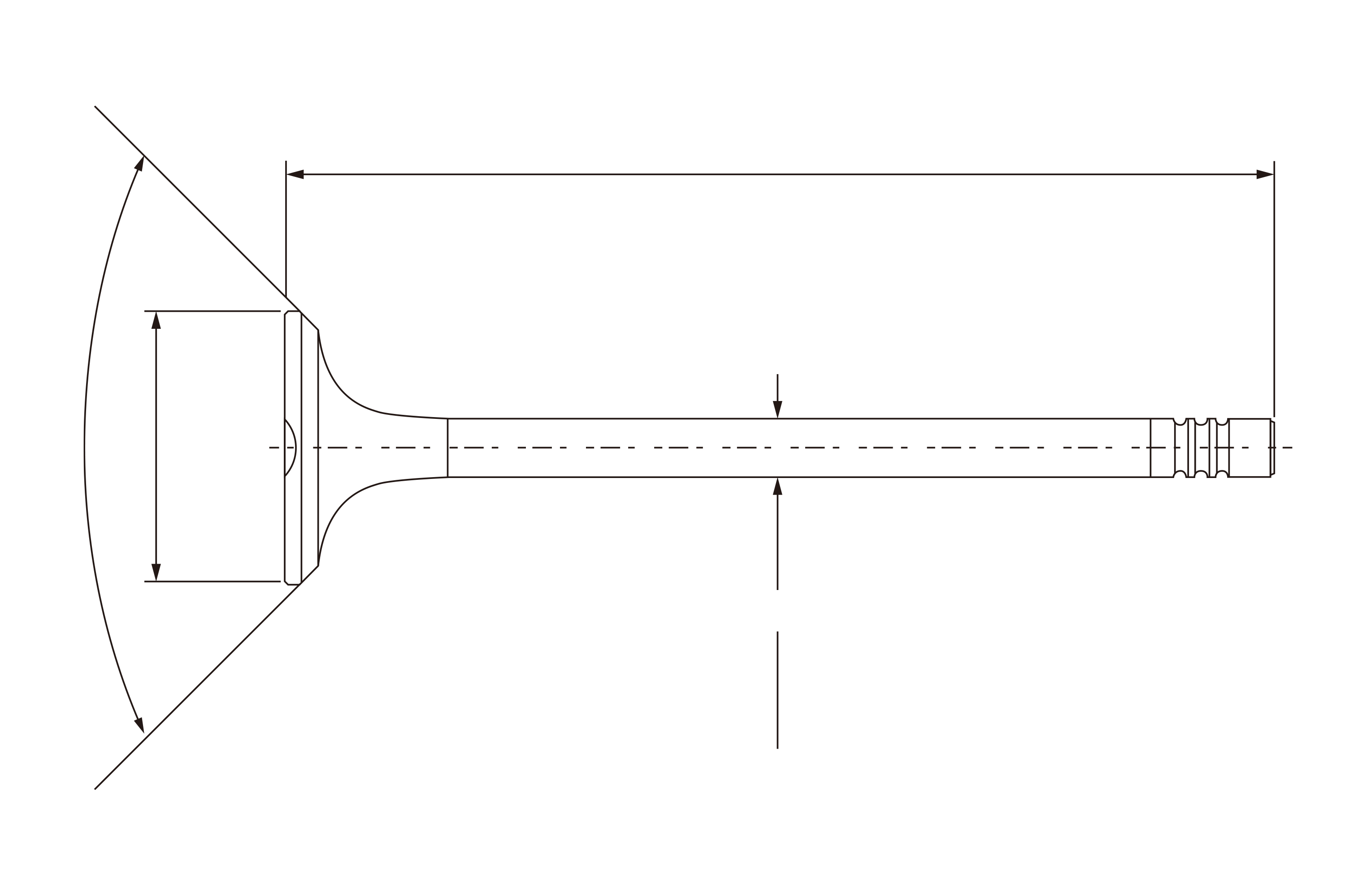 Zakres wymiarów zaworu silnikowego